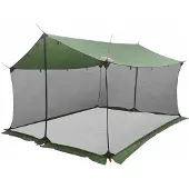 vidaXL Camping-Tarp mit Netzwänden Grün 340 x 260 x 220 cm