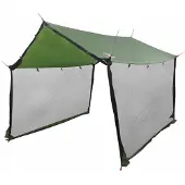 vidaXL Camping-Tarp mit Netzwänden Grün 340 x 260 x 220 cm
