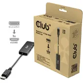 Club 3D CLUB3D DisplayPort to Triple HDMI 8K60Hz Hub, DisplayPort, 2.1b/1.4a, Schwarz, 120 Hz, HDMI, USB