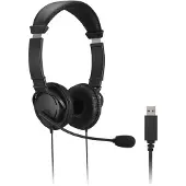 Kensington Classic USB-A Headset mit Mikrofon und Lautstärkeregler, Kabelgebunden, Kopfhörer