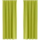 vidaXL Verdunkelungs-Vorhänge mit Ringen 2 pcs Grün 225 x 140 cm