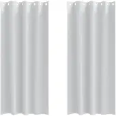 vidaXL Verdunkelungs-Vorhänge mit Ringen 2 pcs Helles Grau