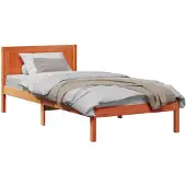 vidaXL Bettgestell Braun 80 x 200 cm Massivholz Kiefer