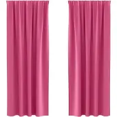 vidaXL Verdunkelungs-Vorhänge mit Ringen 2 stk. Helles Pink Polyester