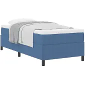 vidaXL Boxspringbett Blau 90 x 190 cm Cordstoff