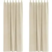 vidaXL Verdunkelungsvorhänge 2 pcs Creme 140 x 225 cm Samt