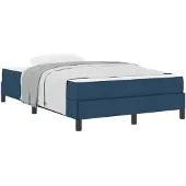 vidaXL Boxspringbett Blau 120 x 200 cm Stoff