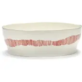 Serax Salatschale Feast Tableware Von Ottolenghi White Red 28,5 x 9,5 cm