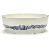 Serax Salatschale Feast Tableware By Ottolenghi White Blue 28,5 x 9,5 cm