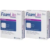 ConvaTec Foam Lite adhäsiv PU-Schaumverb.8x8 cm x2 2x10 St Verband