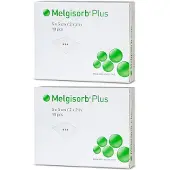 Mölnlycke Melgisorb Plus Alginat Verband 5x5 cm steril x2 2x10 St