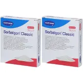 Sorbalgon Classic 5x5 cm Calciumalginat-Kompresse x2 2x10 St Verband