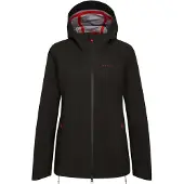 Falke Damen Trekking Jacke, wind- & wasserdicht (10.000 mm), atmungsaktiv, getapte Nähte, Kapuze, Schwarz, S