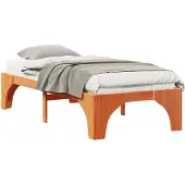 vidaXL Bettrahmen Braun 100 x 200 cm Massives Kiefernholz