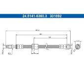 Ate Bremsschlauch 24.5141-0360.3