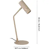 Eglo CAMINIA Tischleuchte Tischbeleuchtung - L21 x B17 x H48,5 cm - 1X4,7W inkl. - IP20