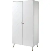 Vipack Kleiderschrank "Billy", weiß, B:100cm H:200cm T:59cm, Schränke, Kleiderschrank, MDF-Oberfläche