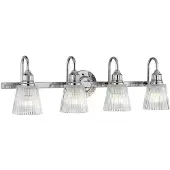 Elstead Lighting Elstead Addison LED Wandleuchte G9 4-fach Poliertes Chrom Klar IP44