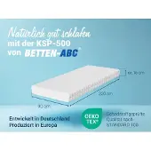 Betten-ABC Matratze KSP-500 - Das Original - 7-Zonen- Kaltschaummatratze mit waschbaren Klimafaserbezug, Größe: 90x220, Härtegrad: H2