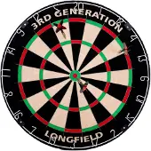 Usorteret Longfield Dartboard der 3. Generation