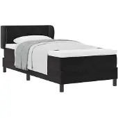 vidaXL Boxspringbett mit Kopfteil Schwarz 90 x 200 cm Samt