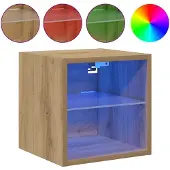 vidaXL TV-Wandschränke mit LED-Leuchten 2 Stk. Artisan-Eiche