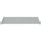 Intellinet 19" Fachboden zur Frontmontage, 1 HE, Montage an den beiden vorderen Profilschienen, 150 mm Tiefe, grau, Regalboden, Stahl, Grau, 1 kg