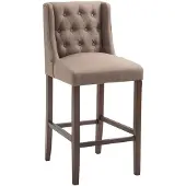 CLP Barhocker Cassandra Stoff Antik-dunkel taupe