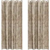 vidaXL Samtvorhänge mit Vorhängen 2 pcs Champagner 225 x 140 cm Samt
