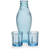 Serax Karaffe mit Gläsern M Fish & Fish Blue 850 ml