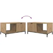 vidaXL Couchtisch Artisan-Eiche 90 x 49 x 46 cm Holzwerkstoff