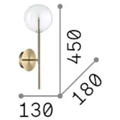 Ideal Lux 345338 EQUINOXE Wandleuchte 1xG4 getönt