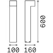 Ideal Lux LED-Wegelampe Sirio, weiß, Höhe 60 cm, Metall Sirio, weiß / opal, Aluminium, Modern