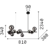 Ideal Lux Hängelampe Perlage, messing / gold, für Wohn- / Esszimmer, Metall