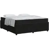 vidaXL Bettrahmen mit Matratze Schwarz 180 x 200 cm Stoff