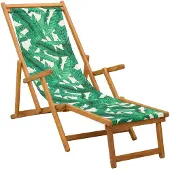 vidaXL Klappbare Sonnenliege 3 Position Massives Eukalyptus Holz