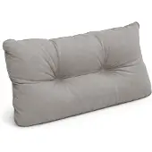 Beautissu Lounge Kissen Outdoor Rückenkissen Flair LK, 50x40x12cm, Grau
