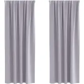 vidaXL Verdunkelungs-Vorhänge mit Ringen 2 pcs Metallic Grau