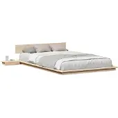 vidaXL Bettgestell Braun 135 x 190 cm Holz