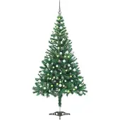 vidaXL Künstlicher Weihnachtsbaum Beleuchtung Kugeln 120cm 230 Zweige
