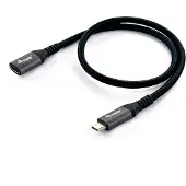 Equip USB 3.2 Gen 2 C-auf-C-Verlängerungskabel, M/F, 0,5 m, 4K/60 Hz, 10 Gbit/s, 0,5 m, USB C, USB C, USB 3.2 Gen 2 (3.1 Gen 2), 10 Gbit/s, Schwarz