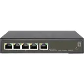 Level One Hilbert 5-Port Gigabit PoE Smart Lite Switch, 802.3at/af PoE, 4 PoE Ausgänge, 60W PoE-Leistungsbudget, Managed, L2, Gigabit Ethernet (10/100/1000), Vollduplex, Power over Ethernet (PoE)