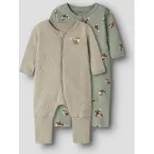 Name it Schlafanzug "NBMNIGHTSUIT 2P ZIP FF FOX NOOS" Packung, 2 tlg. zweiteiliges Set, aus Baumwolle, bequeme Passform, pflegeleicht