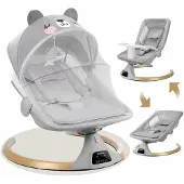 NiceKids Babywippe elektrisch mit automatischer Schaukel, Fernbedienung und Bluetooth