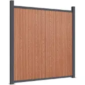 vidaXL Zaunelement Braun 1218x186 cm WPC
