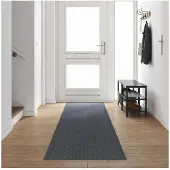 vidaXL Teppichläufer Grau 80 x 500 cm Stoff