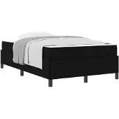 vidaXL Boxspringbett Schwarz 120 x 190 cm Stoff