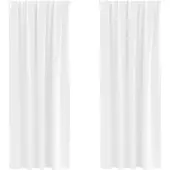vidaXL Verdunkelungs-Vorhänge mit Ringen 2 pcs Reinweiß 245 x 140 cm