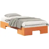 vidaXL Bettgestell Braun 90 x 190 cm
