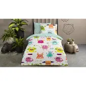 Muller Textil Good Morning Kinder Bettwäsche-Set BOOH 140x200/220 cm Cremeweiß